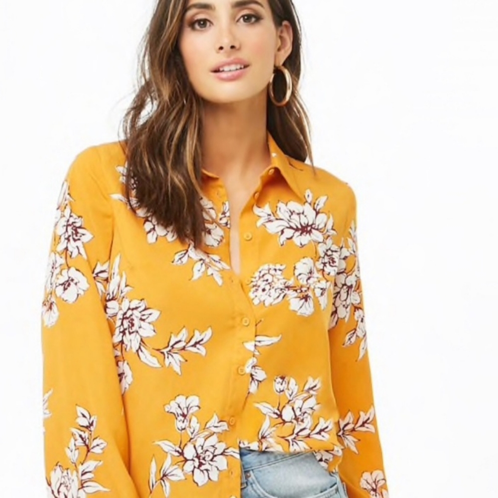 Forever 21 floral blouse size L